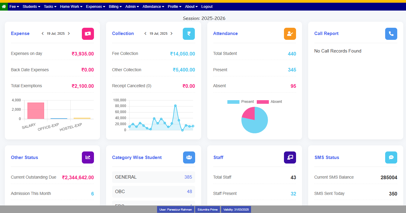 Edumitra Dashboard